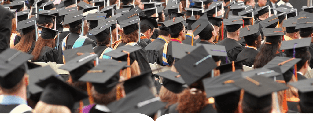 A group of graduates in caps and gowns